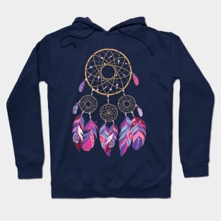 Retro Dreamcatcher Native American Feathers Hoodie